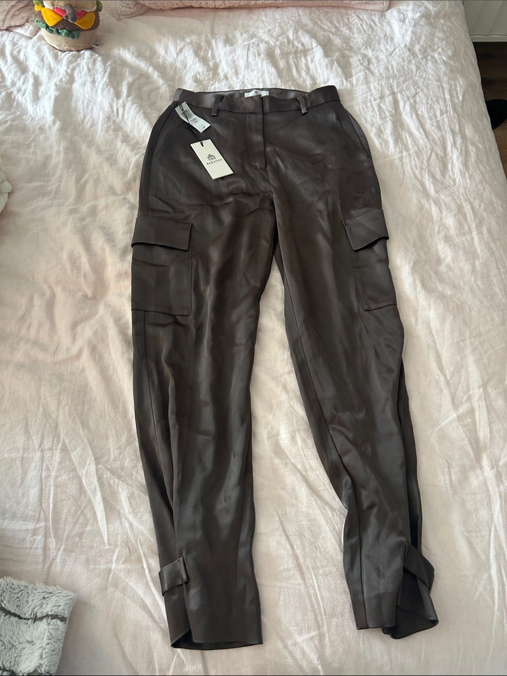 Babaton Dark Brown Cargo Trousers